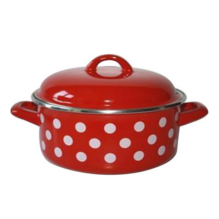 Rendlík s poklicí červený, puntík 24cm, 4,75l